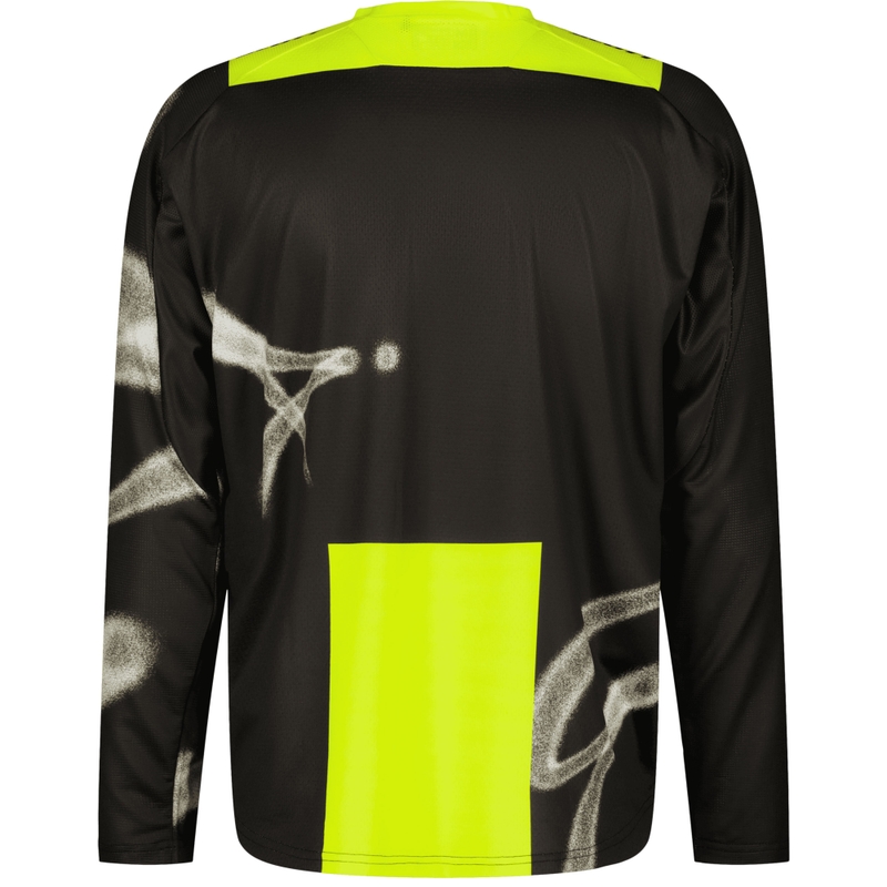 Camiseta de motocross SCOTT EVO Dirt negra-amarilla fluo