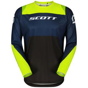 Camiseta de motocross SCOTT EVO Race violeta-amarillo fluo