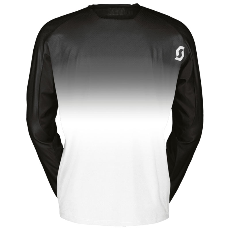 Camiseta de motocross SCOTT EVO Swap negra y blanca liquidación
