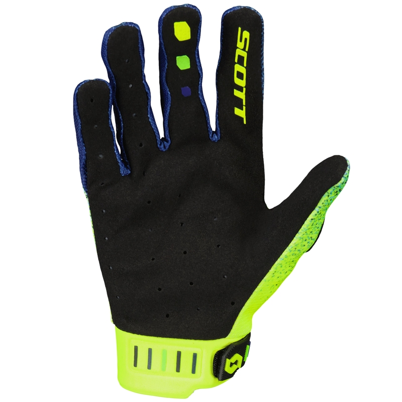 Guantes de motocross SCOTT Podium PRO morado-azul-amarillo fluo