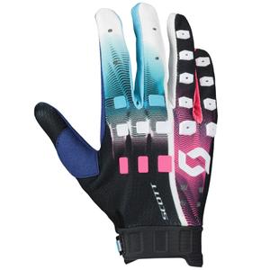 Guantes de motocross SCOTT Podium PRO azul-rosa
