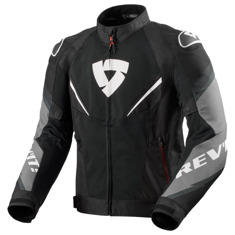 Chaqueta de moto Revit Quantum 3 Air negra y blanca