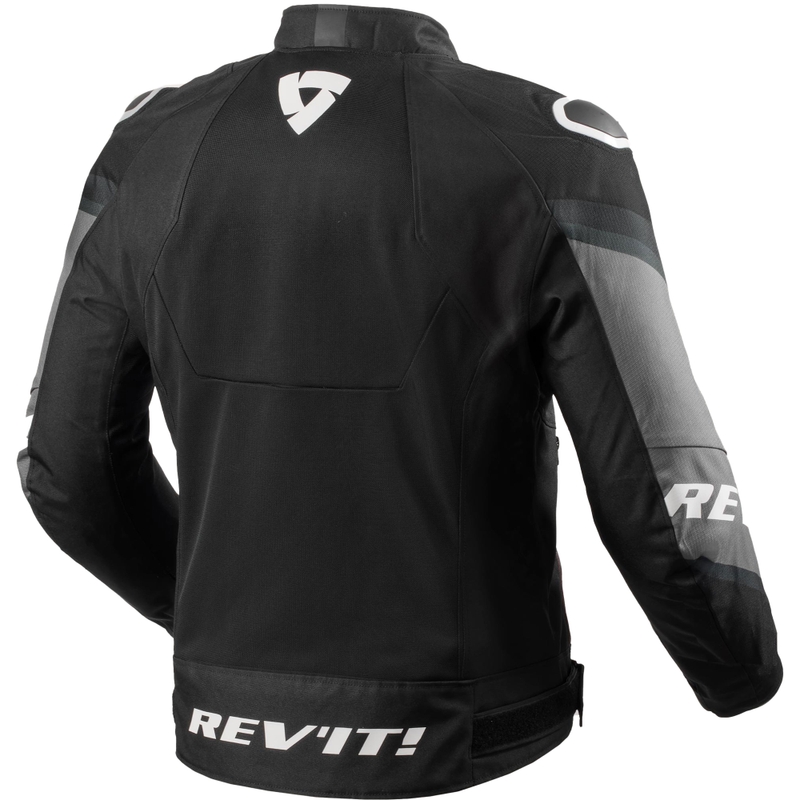 Chaqueta de moto Revit Quantum 3 Air negra y blanca