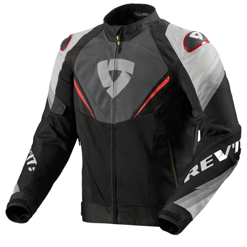 Chaqueta de moto Revit Quantum 3 Air gris-roja