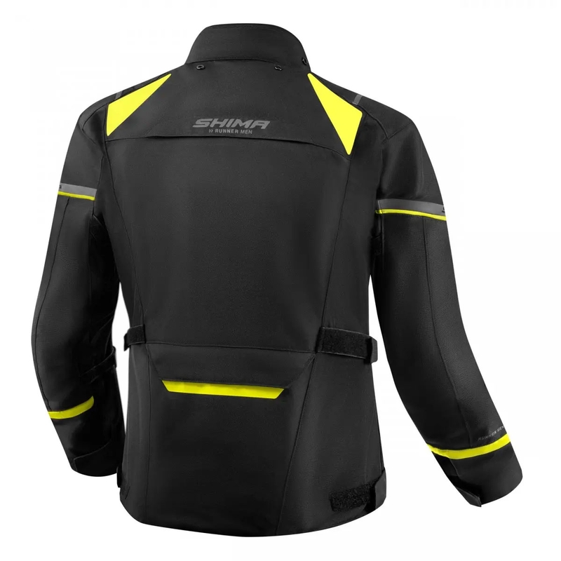 Chaqueta de moto Shima Runner negra-amarilla fluo
