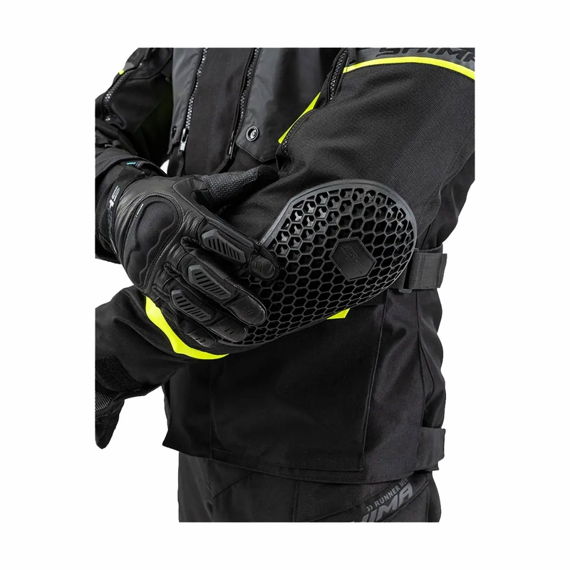 Chaqueta de moto Shima Runner negra-amarilla fluo
