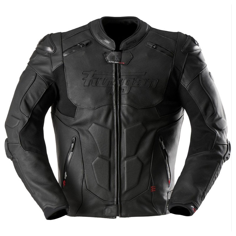 Chaqueta de cuero para moto Furygan Ghost Evo negra