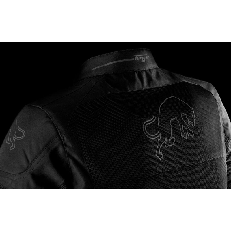 Chaqueta de moto Furygan Aquilon negra y gris