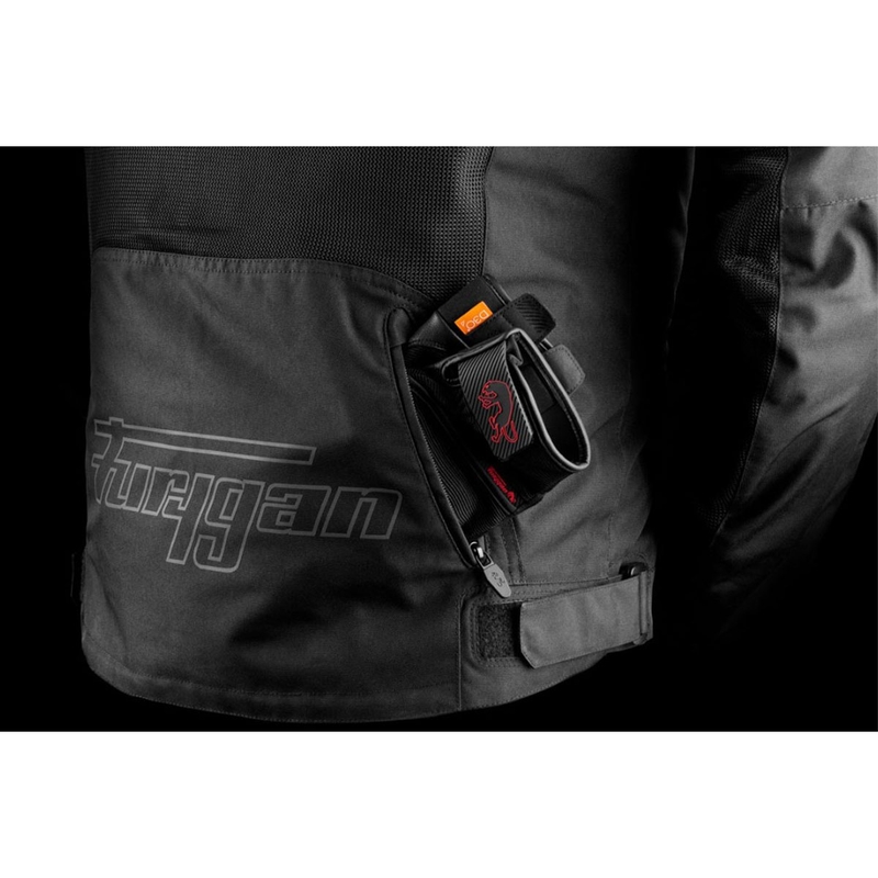 Chaqueta de moto Furygan Aquilon negra y gris