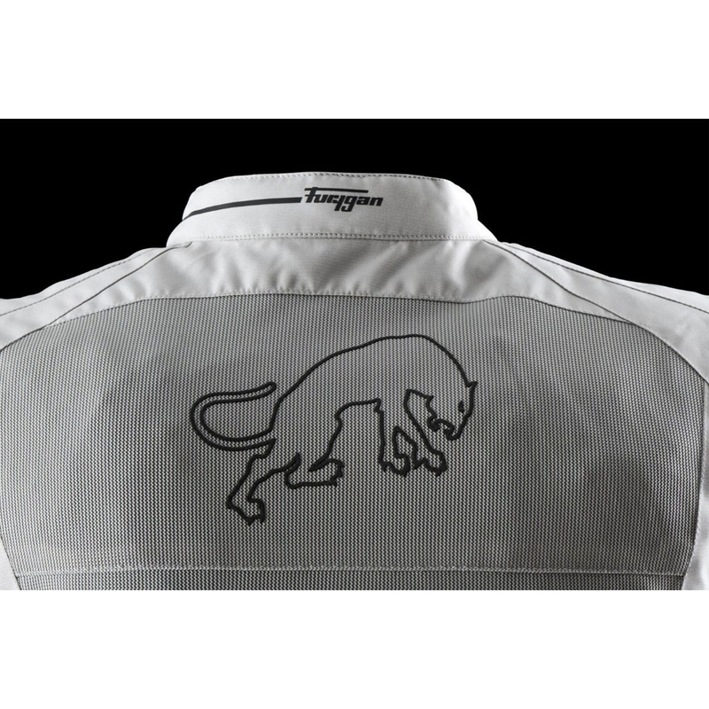 Chaqueta de moto Furygan Aquilon beige-gris