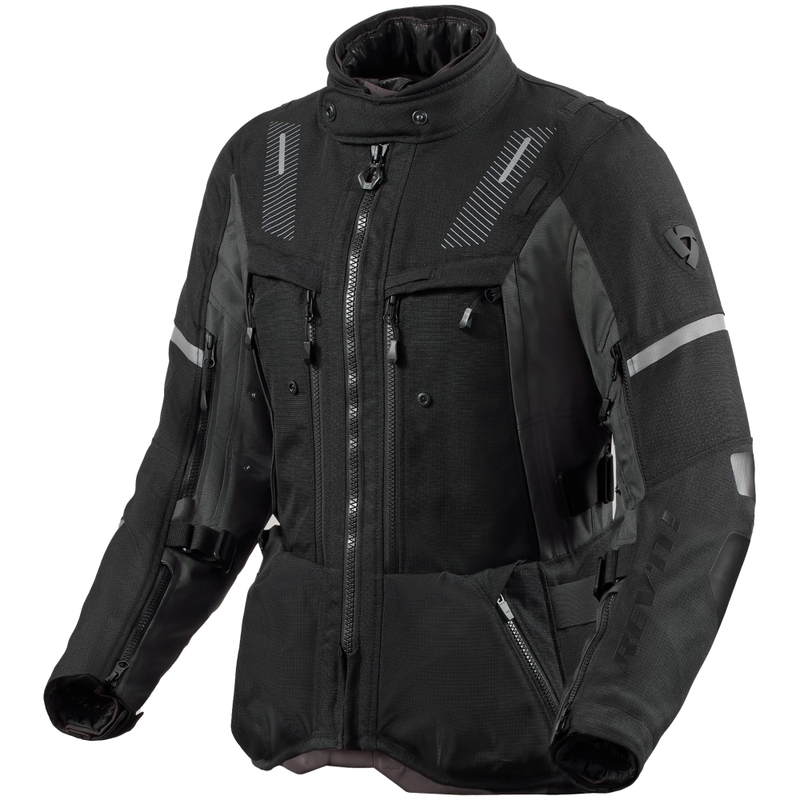 Chaqueta de moto para mujer Revit Sand 5 H2O negro-antracita