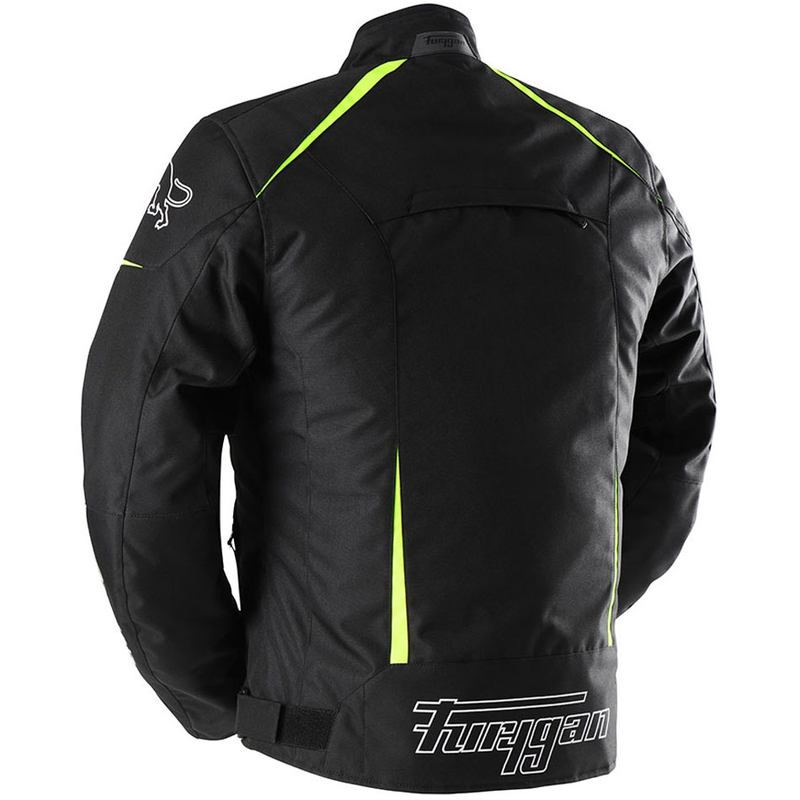 Chaqueta de moto Furygan Yori negra-blanca-amarilla fluo