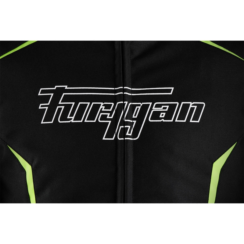 Chaqueta de moto Furygan Yori negra-blanca-amarilla fluo