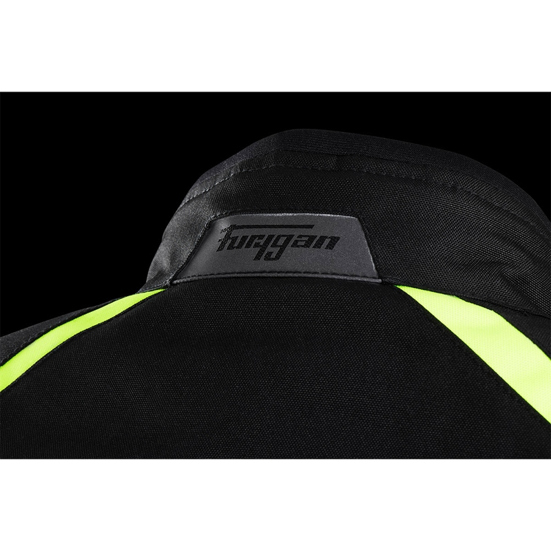 Chaqueta de moto Furygan Yori negra-blanca-amarilla fluo