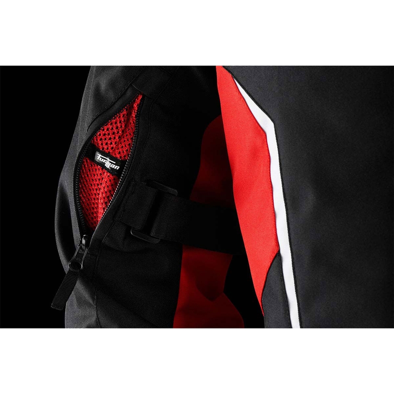 Chaqueta de moto Furygan Yori negra-roja-blanca