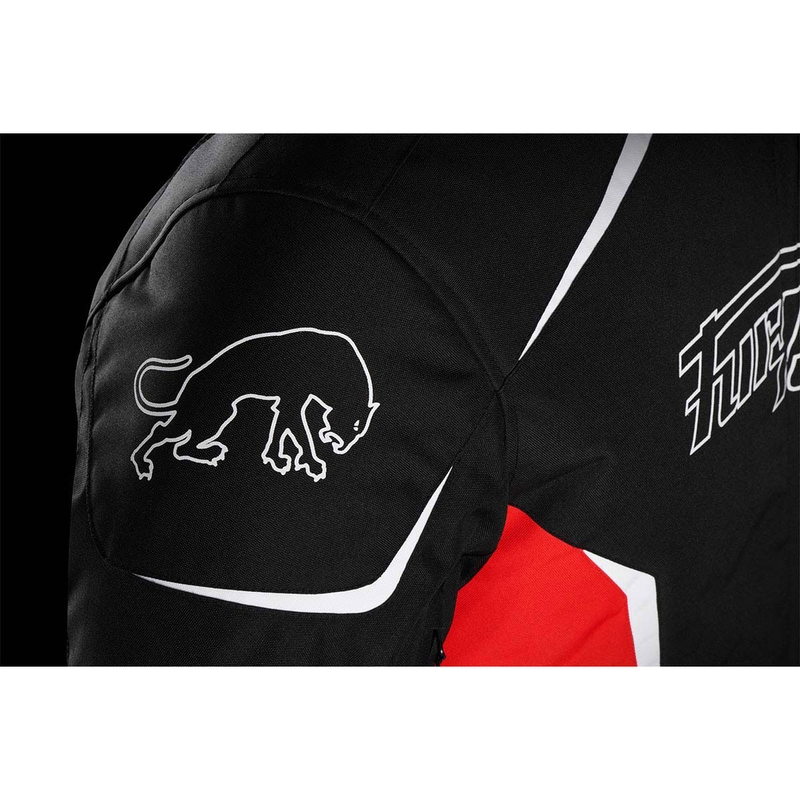 Chaqueta de moto Furygan Yori negra-roja-blanca