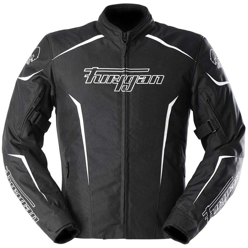 Chaqueta de moto Furygan Yori negra y blanca