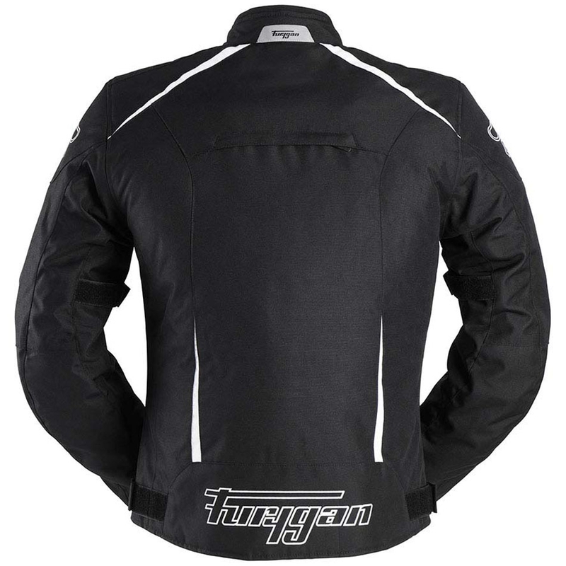 Chaqueta de moto Furygan Yori negra y blanca