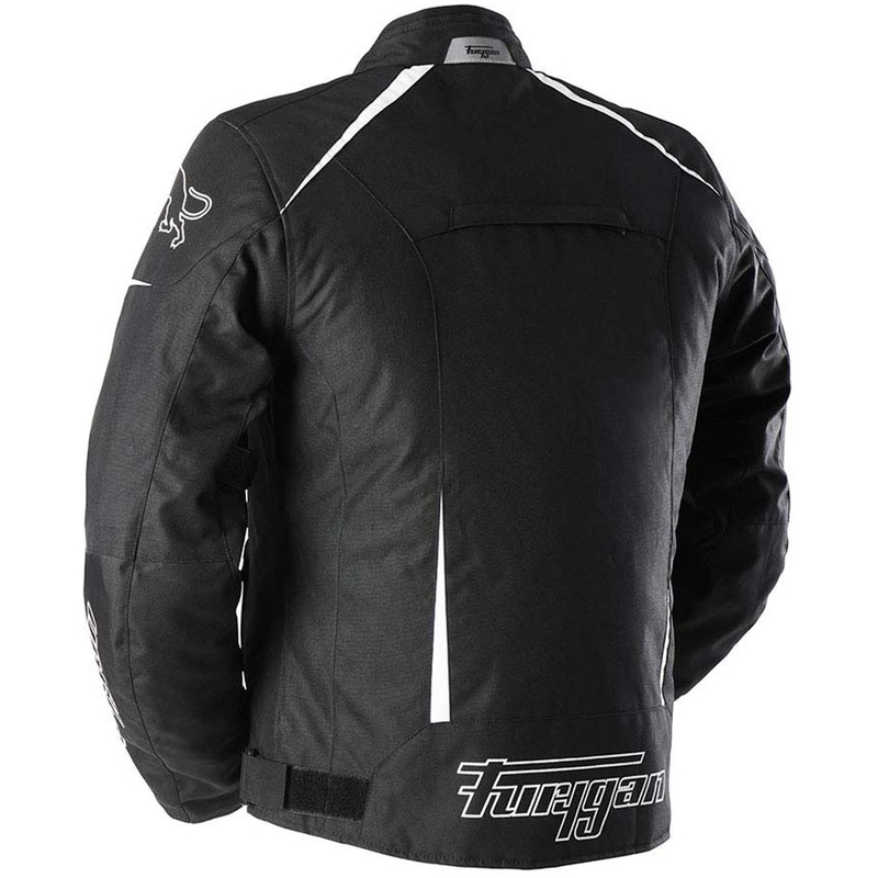 Chaqueta de moto Furygan Yori negra y blanca