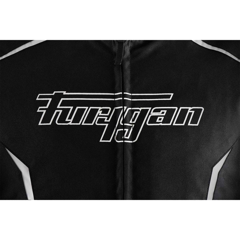 Chaqueta de moto Furygan Yori negra y blanca