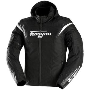 Chaqueta de moto Furygan Shard negra y blanca