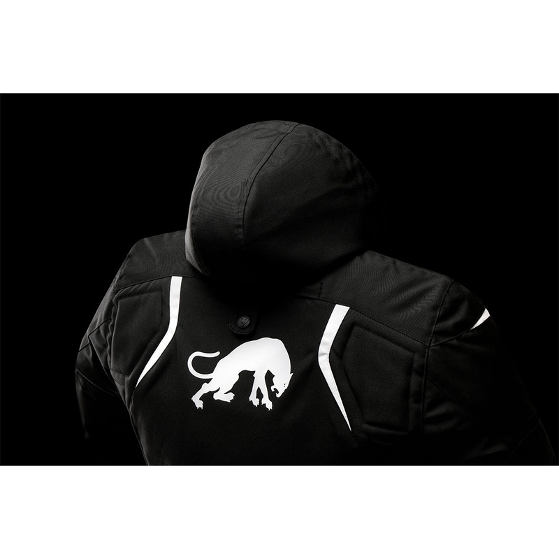 Chaqueta de moto Furygan Shard negra y blanca