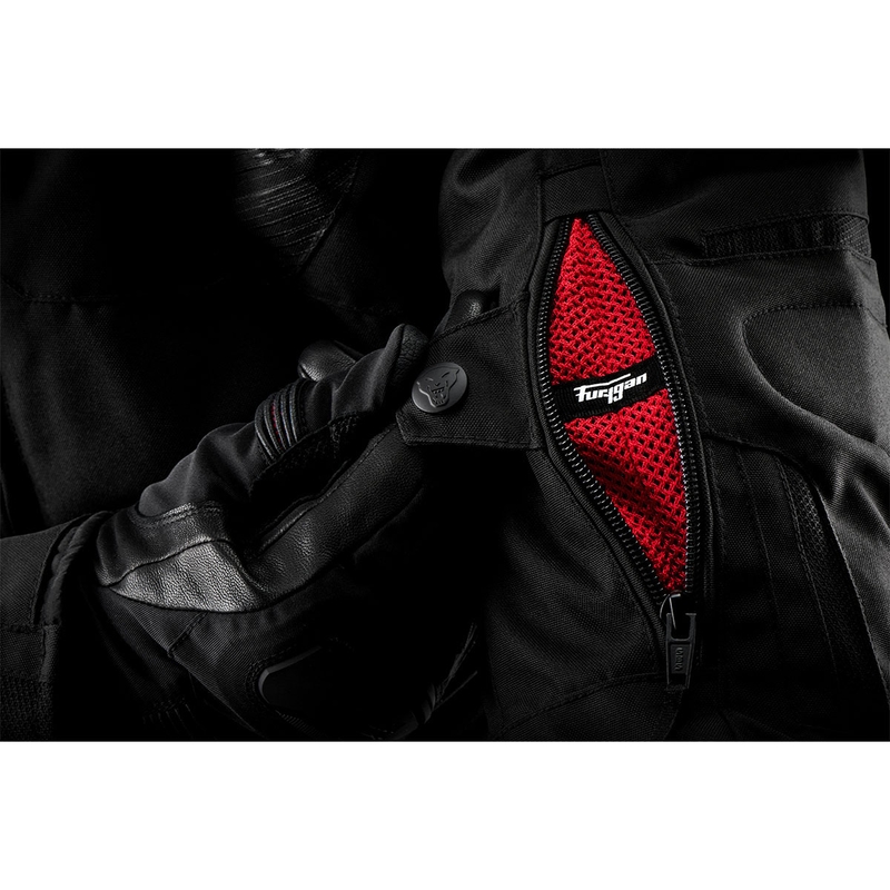 Chaqueta de moto Furygan Shard negra y blanca