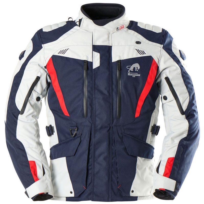 Chaqueta de moto Furygan Apalaches Evo azul-beige-roja