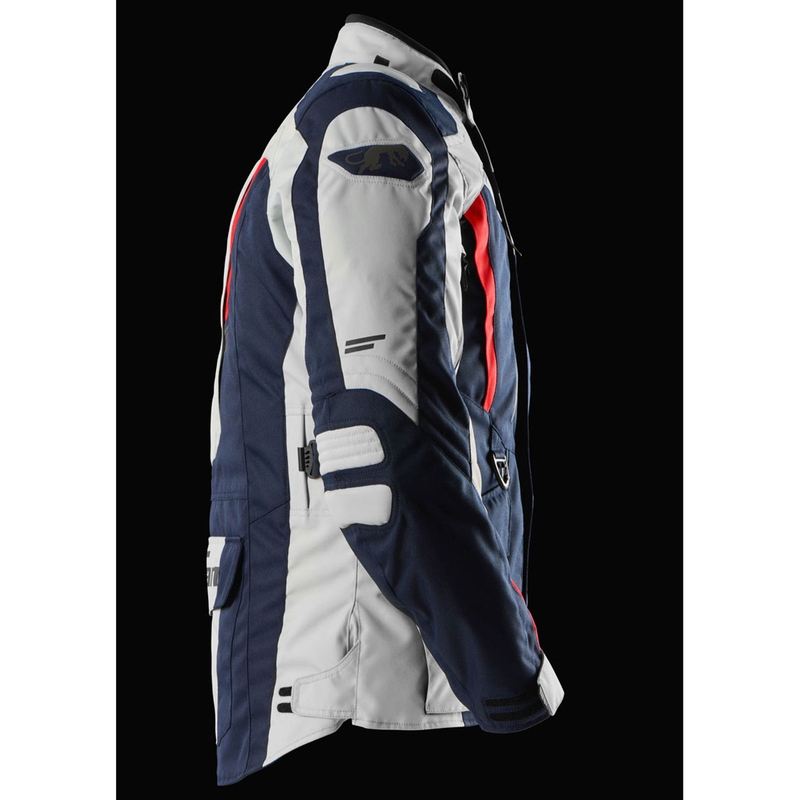 Chaqueta de moto Furygan Apalaches Evo azul-beige-roja