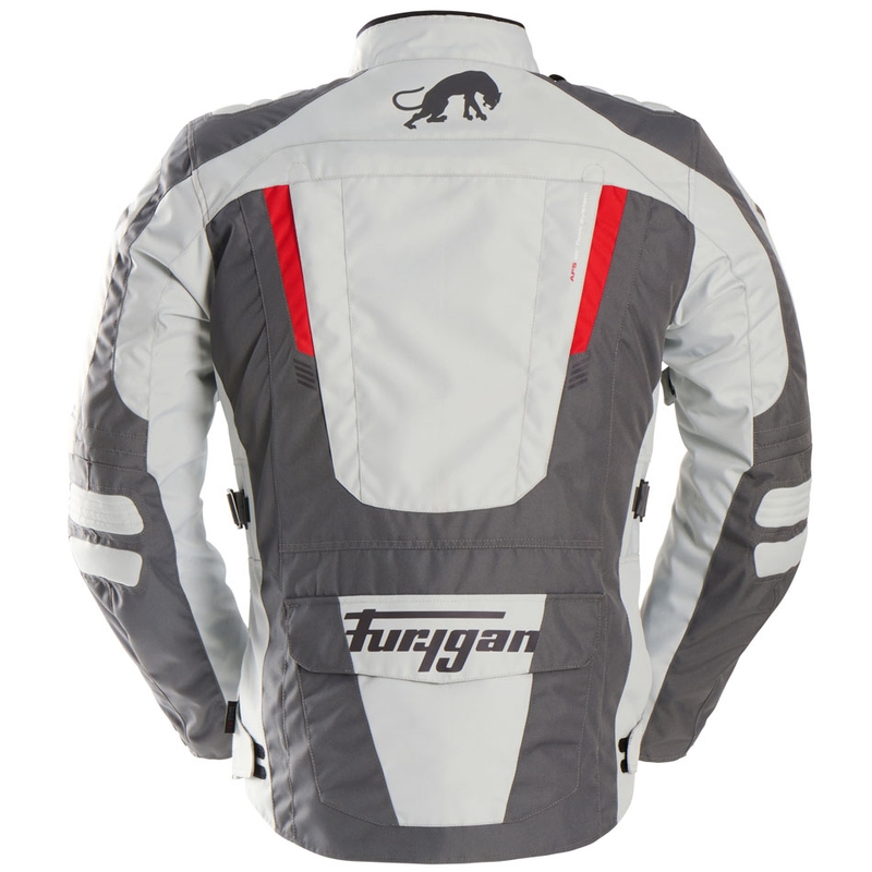 Chaqueta de moto Furygan Apalaches Evo gris-beige-roja