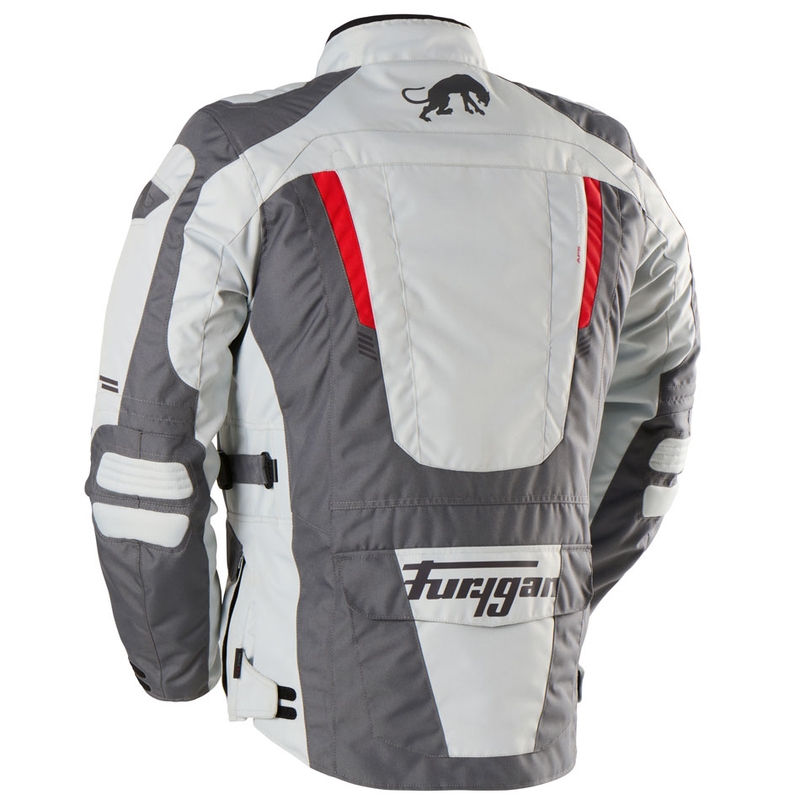 Chaqueta de moto Furygan Apalaches Evo gris-beige-roja