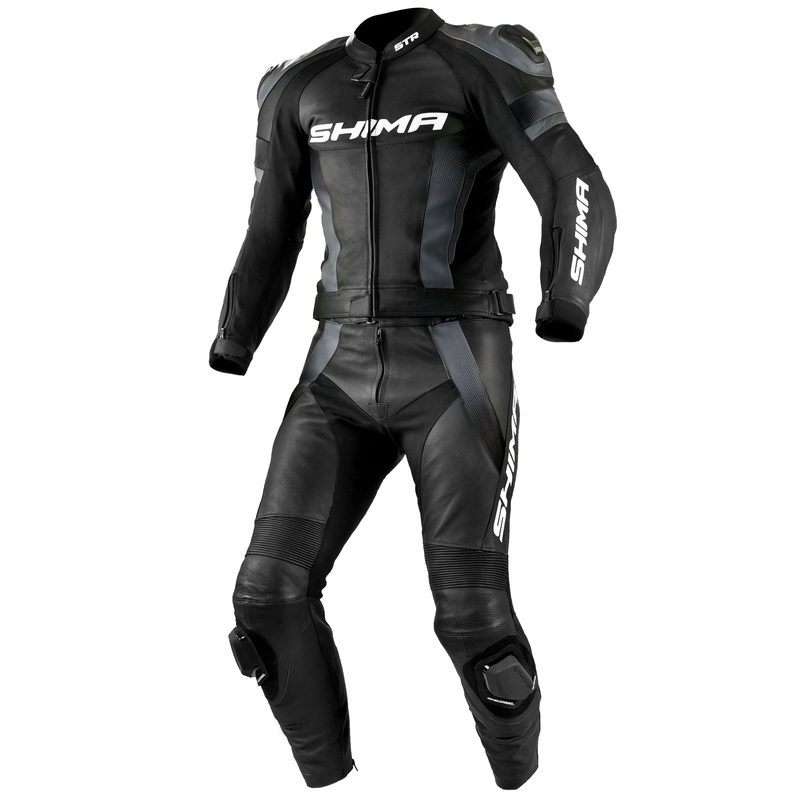 Mono de moto Shima STR negro-gris liquidación