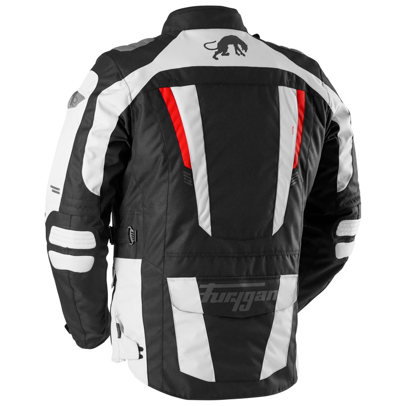 Chaqueta de moto Furygan Apalaches Evo negra-beige-roja