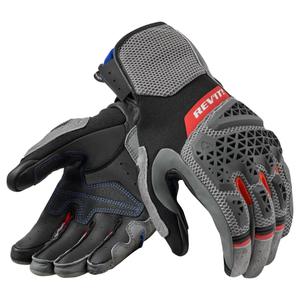 Guantes de moto Revit Sand 5 gris-rojo
