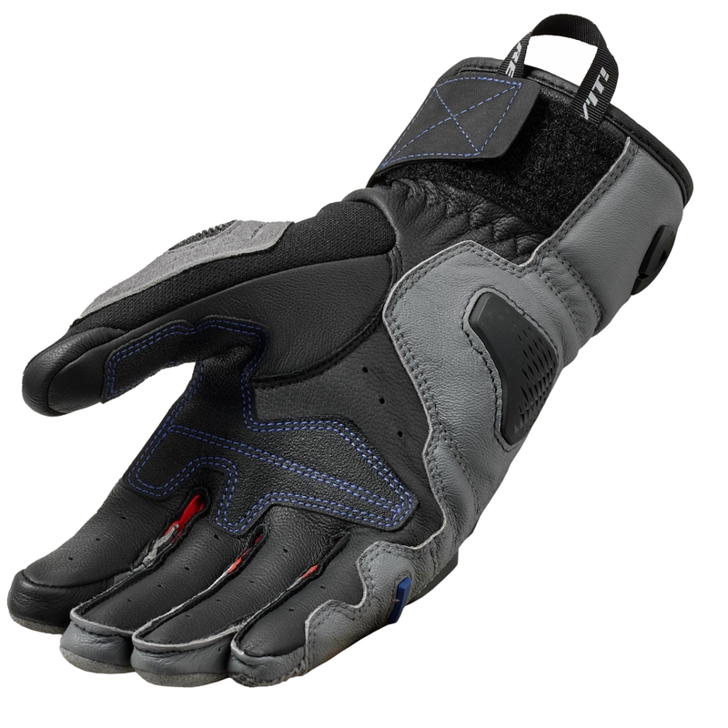 Guantes de moto Revit Sand 5 gris-rojo