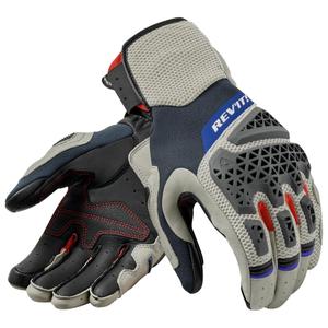Guantes de moto Revit Sand 5 color plata y rojo