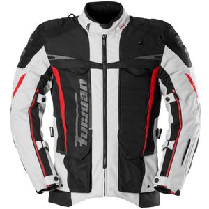 Chaqueta de moto Furygan Montroc Kevlar® Primaloft® 3IN1+ negra-beige-roja