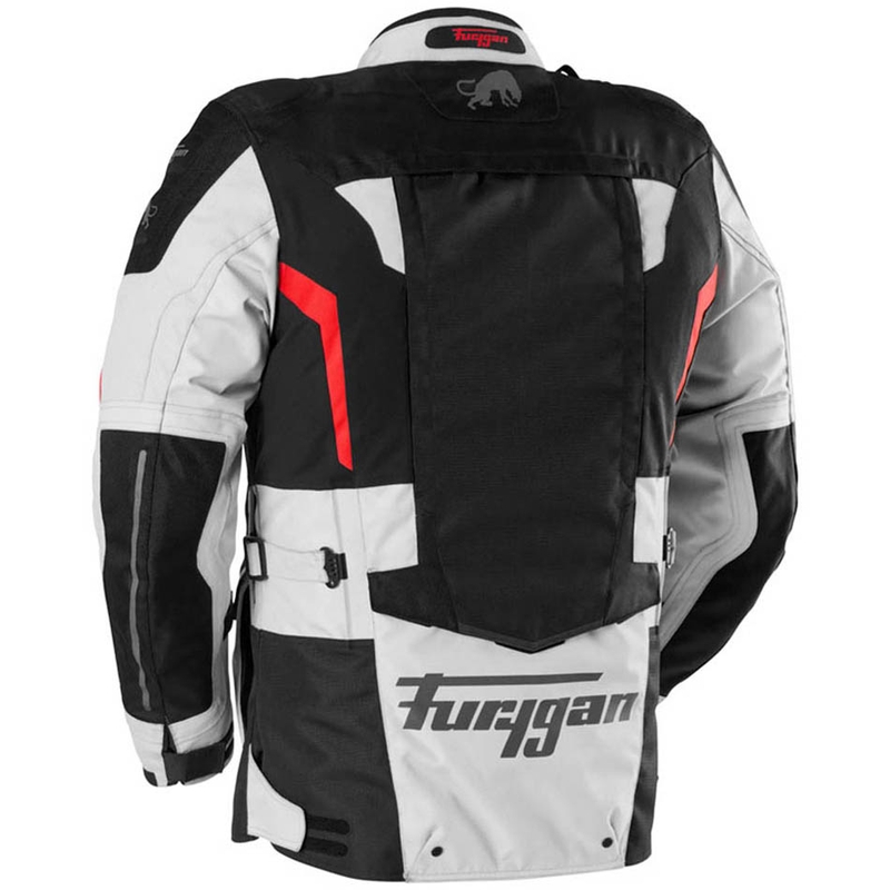 Chaqueta de moto Furygan Montroc Kevlar® Primaloft® 3IN1+ negra-beige-roja