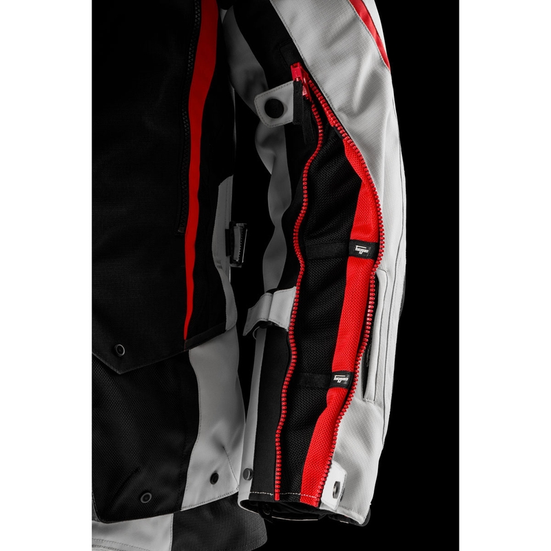 Chaqueta de moto Furygan Montroc Kevlar® Primaloft® 3IN1+ negra-beige-roja