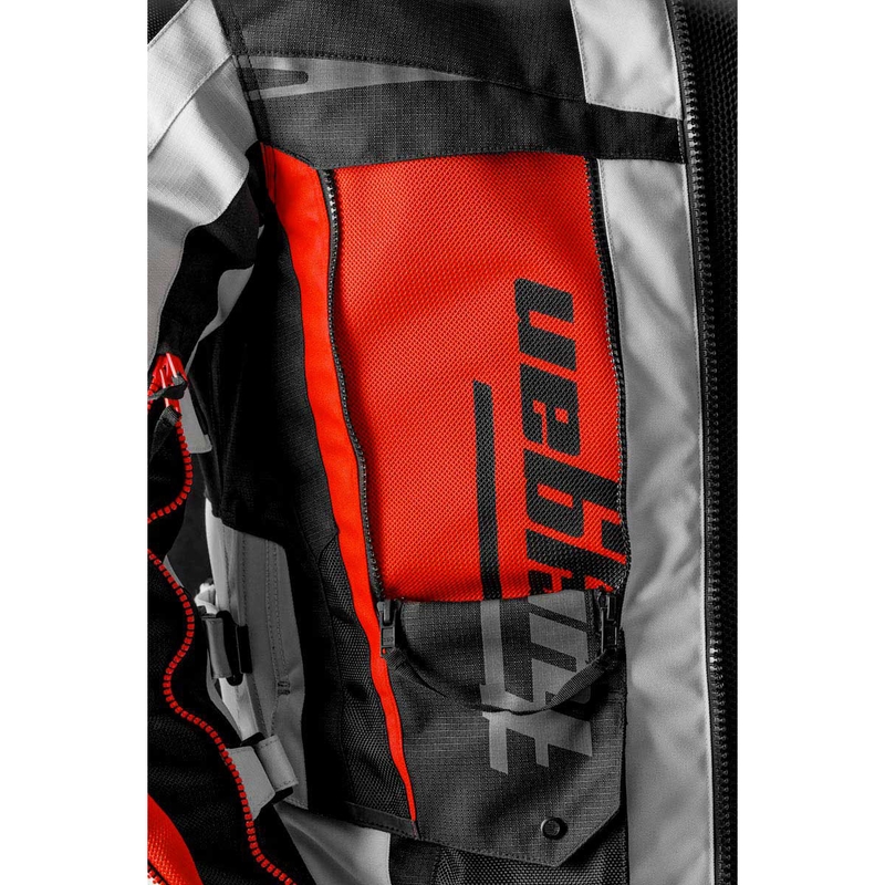 Chaqueta de moto Furygan Montroc Kevlar® Primaloft® 3IN1+ negra-beige-roja