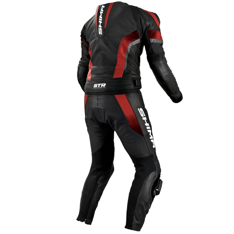 Mono de moto Shima STR negro y rojo liquidación