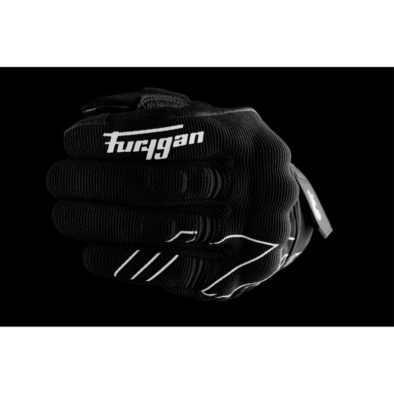 Guantes de moto Furygan Jet Neon D3O negro-blanco