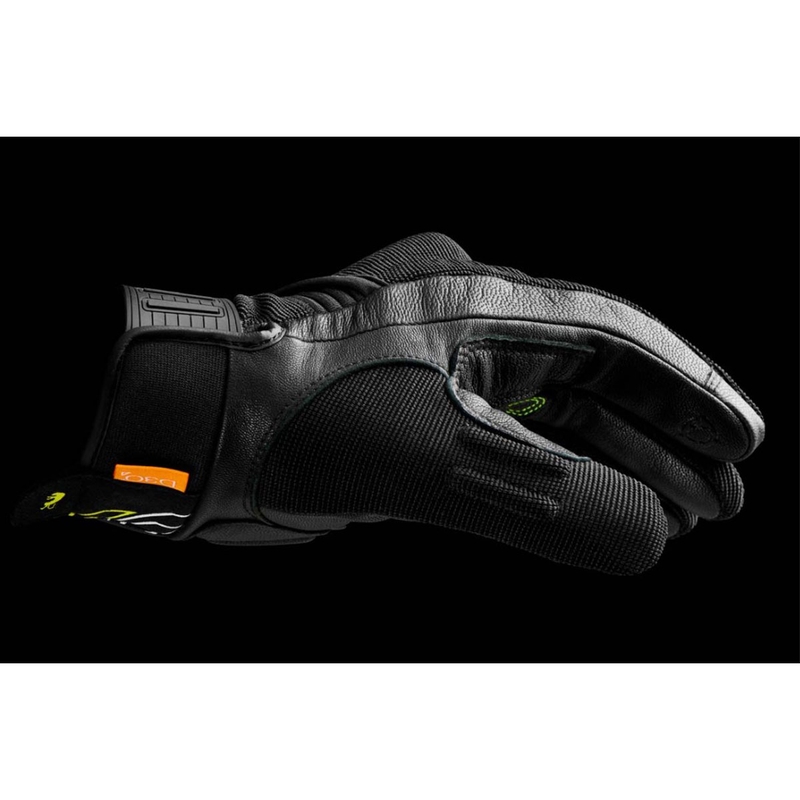 Guantes de moto Furygan Jet Neon D3O negro-blanco-amarillo fluo
