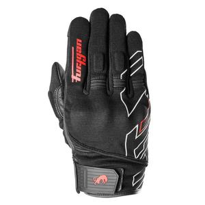 Guantes de moto Furygan Jet Neon D3O negro-blanco-rojo