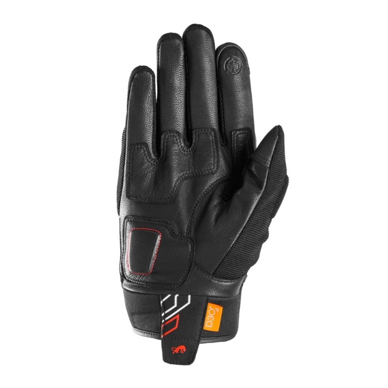 Guantes de moto Furygan Jet Neon D3O negro-blanco-rojo