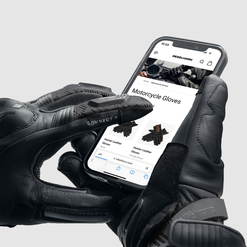 Guantes de moto Rebelhorn Viper negros