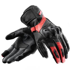 Guantes de moto Rebelhorn Viper negro-gris-rojo fluo