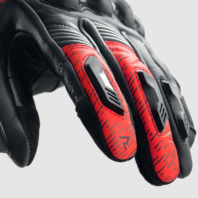 Guantes de moto Rebelhorn Viper negro-gris-rojo fluo