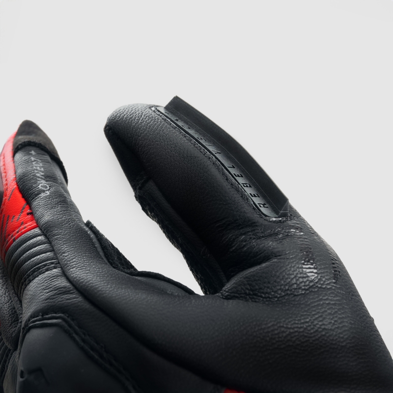 Guantes de moto Rebelhorn Viper negro-gris-rojo fluo