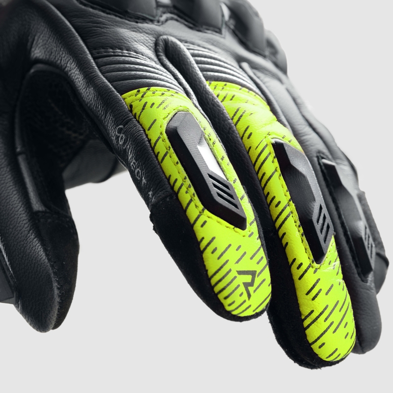 Guantes de moto Rebelhorn Viper negro-gris-amarillo fluo